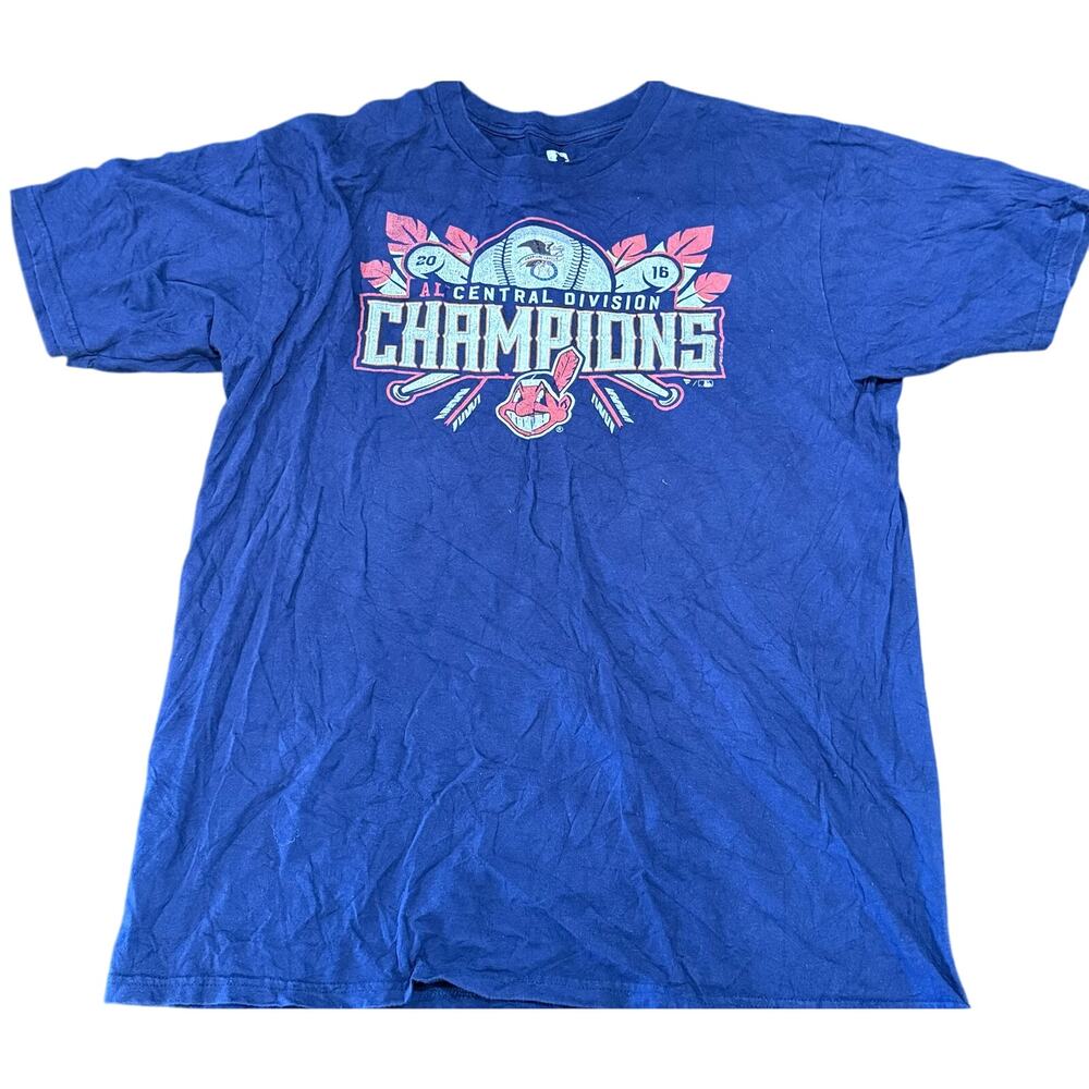 Vintage Tees - MLB Cleveland Indians 2016 AL Central Playoffs Graphic Tee*SZ L